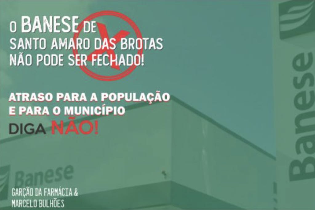 Garção da Farmácia contra fechamento do Banese 1 banese garcao santo amaro