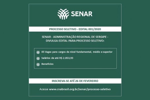 processo seletivo senar a
