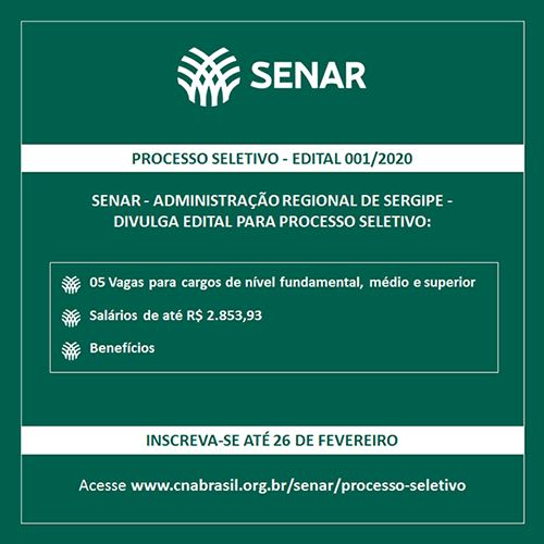 processo seletivo senar
