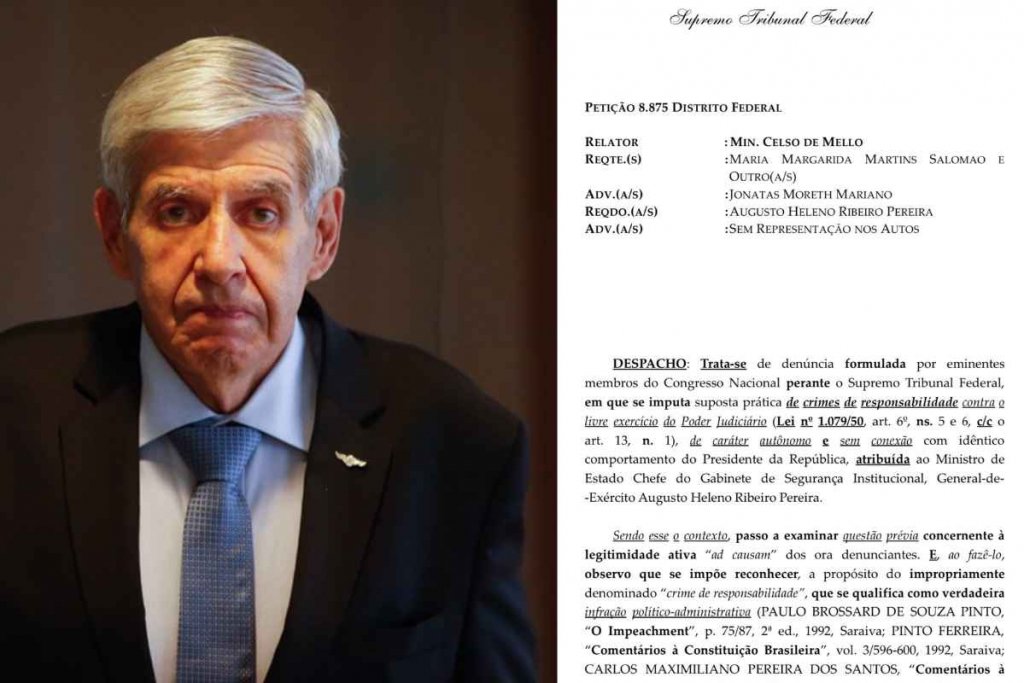 Pedido de impeachment do general Heleno encaminhado para PGR 1 augusto heleno impeachment