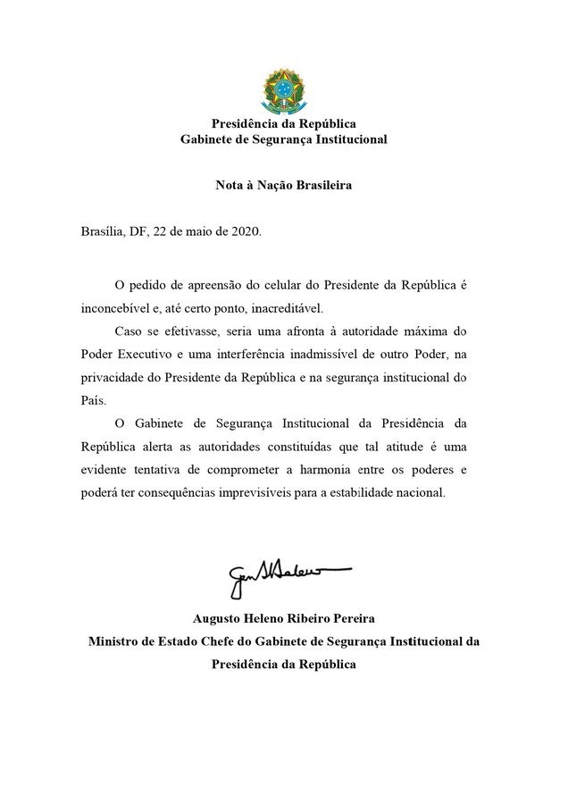carta augusto heleno 220520