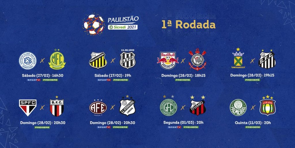 FPF divulga tabela detalhada do Paulistão 2023; veja datas e horários de  todas as rodadas, campeonato paulista