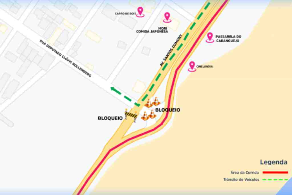 transito bloqueio corrida dez 2021