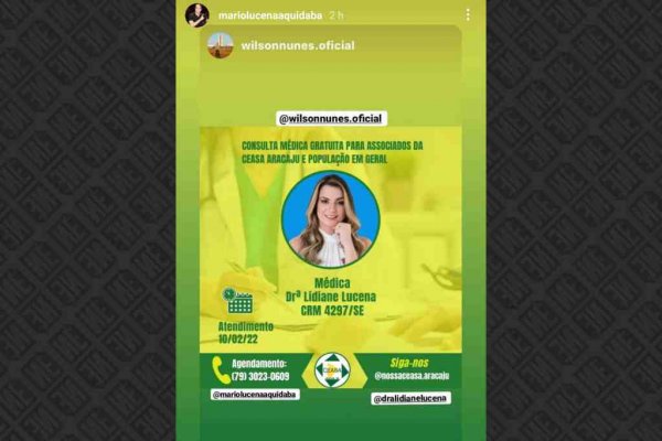 dra lidiane lucena consulta gratuita aquidaba fev 2022