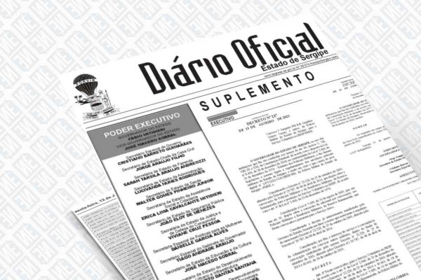 Imagem do Diário Oficial do Estado de Sergipe