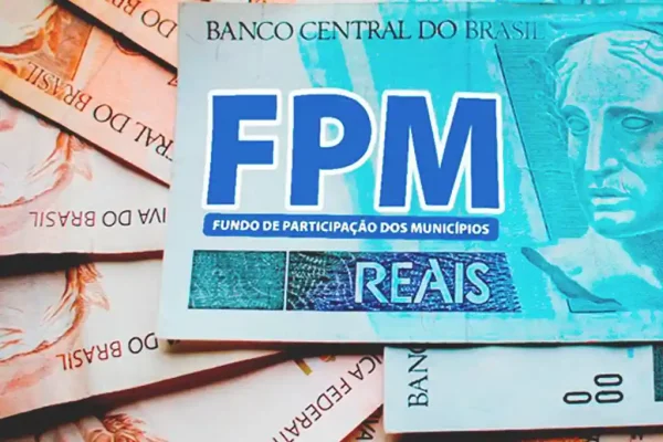 Nota de R$ 100 ilustrada com as iniciais FPM (Fundo de Participação dos Municípios)