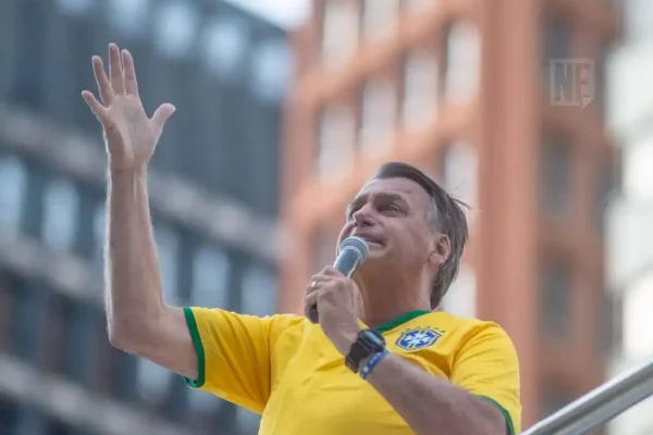 Bolsonaro durante discurso na Avenida Paulista