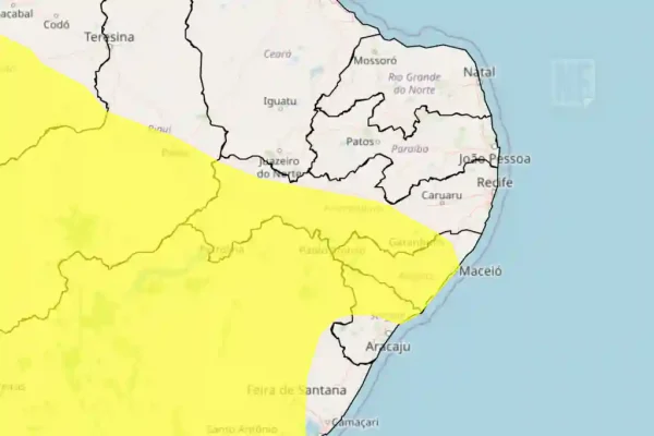 Alerta do Inmet: chuvas e ventos em Sergipe