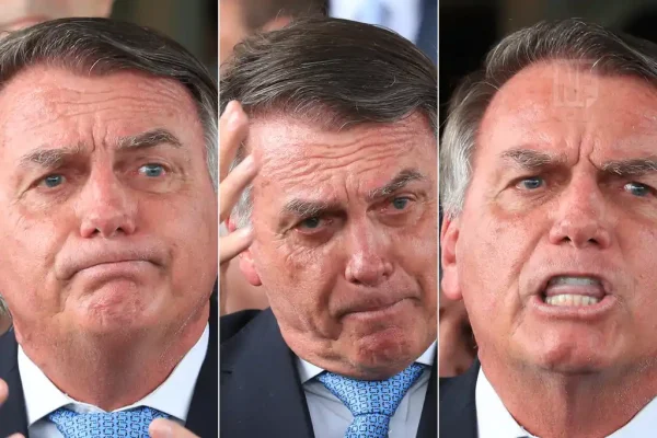 Ex-presidente Jair Bolsonaro durante declaração a imprensa após virar Réu no STF – Brasília (DF), 26/03/2025