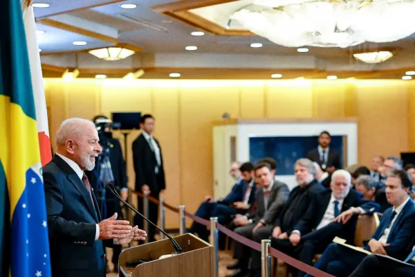 Presidente da República, Luiz Inácio Lula da Silva, durante entrevista coletiva à imprensa. Hotel Imperial, Tóquio - Japão 27/03/2025