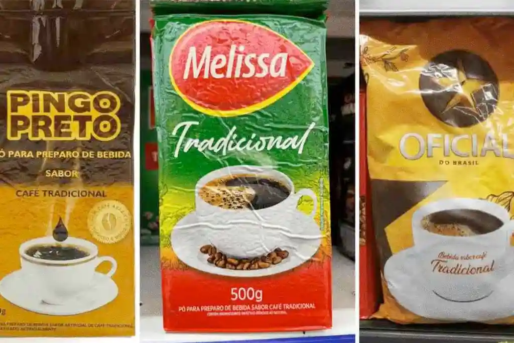 Produtos vendidos como “pó sabor café” imitam marcas famosas, mas foram reprovados em testes por conter impurezas e zero café