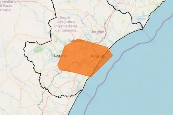 Alerta de chuva em Aracaju 02/05/2025