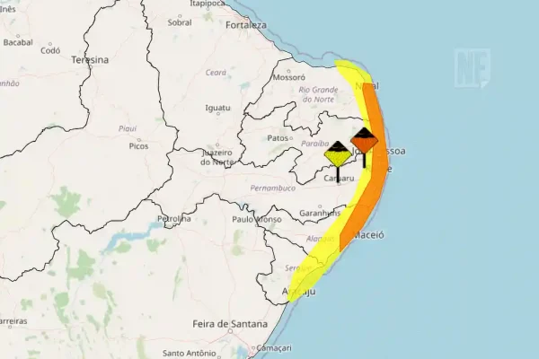 INMET alerta para acumulado de chuva em Sergipe