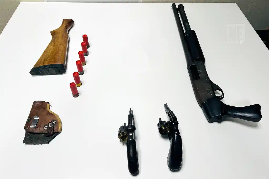 Armas apreendidas em operação conjunta das Polícias Civil e Militar em Itabaiana
