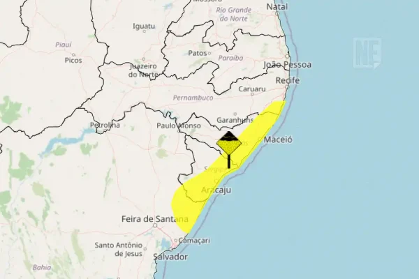 Chuvas em Sergipe seguem até sexta-feira; Inmet emite alerta amarelo