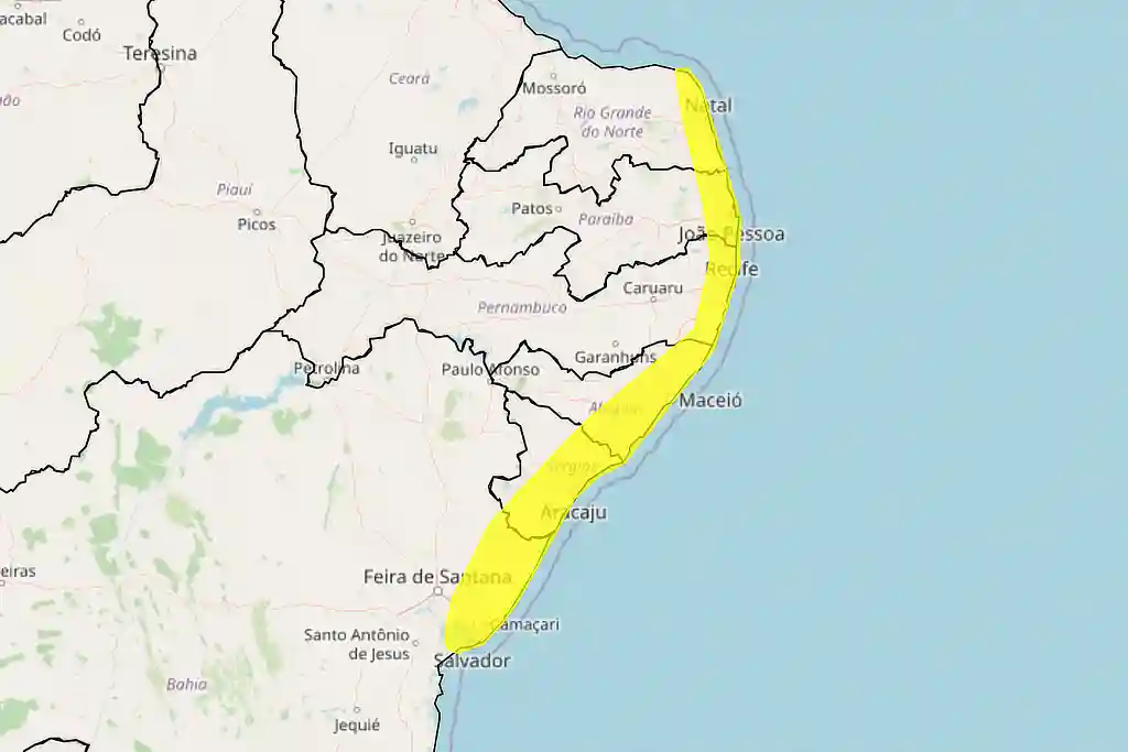 Inmet mantém alertas de chuva em Sergipe e outros estados