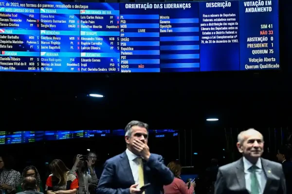 Plenário do Senado Federal durante sessão deliberativa ordinária