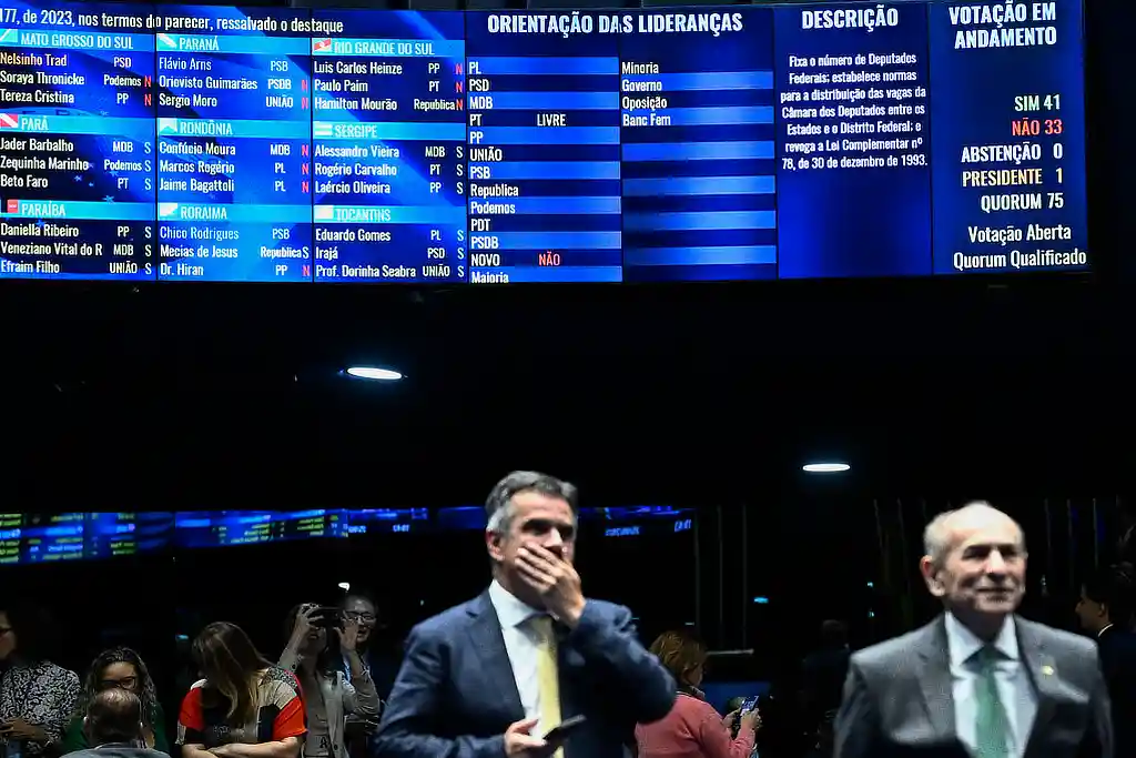 Plenário do Senado Federal durante sessão deliberativa ordinária