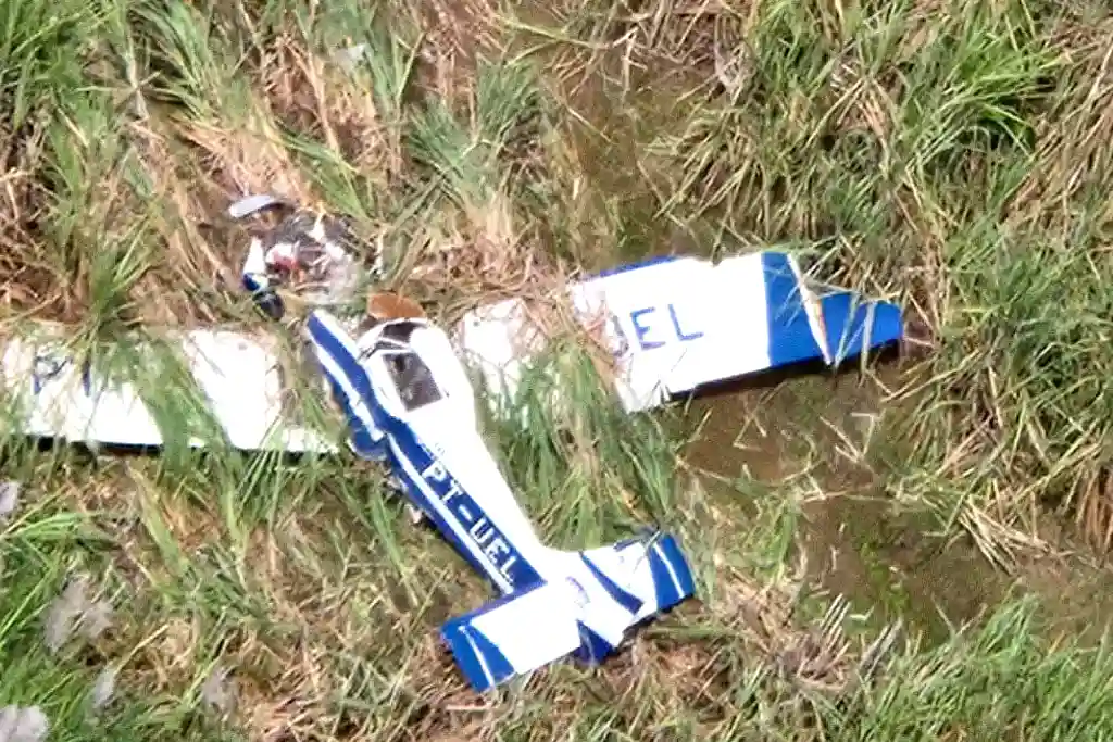 Avião de Pequeno porte cai em Riachuelo; piloto morreu no local