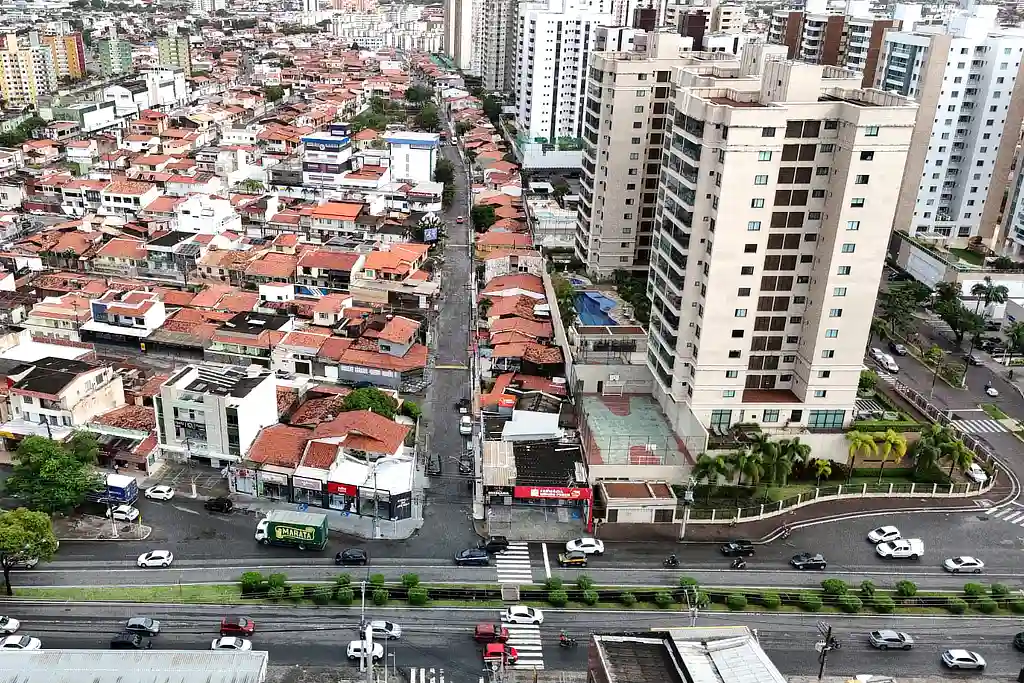 Vista aérea do bairro Luzia, em Aracaju