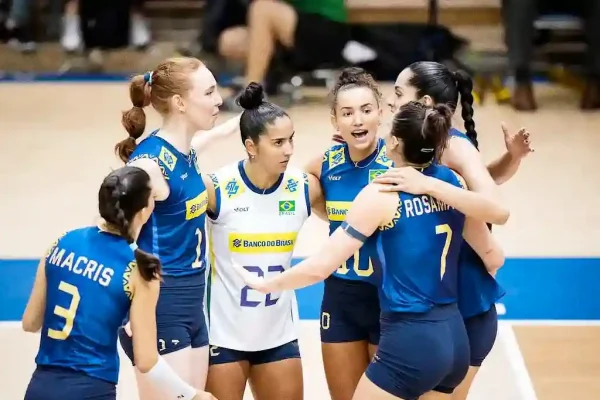 Brasil tem vitória e garante vaga na fase final da Liga das Nações de Vôlei