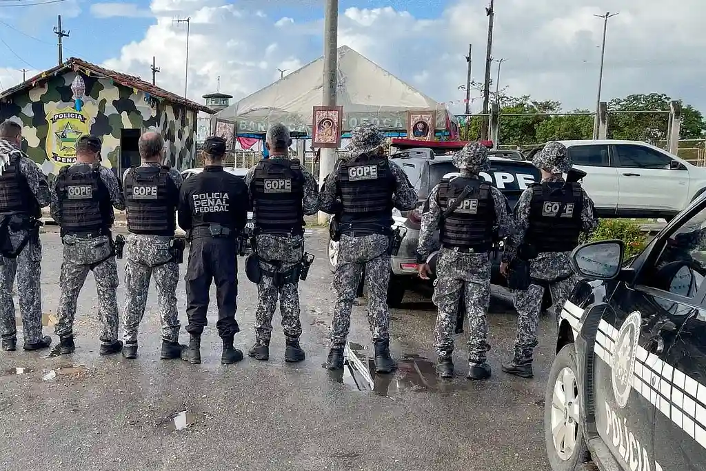 Grupo de Operações Penitenciárias em operação em presídio de Sergipe
