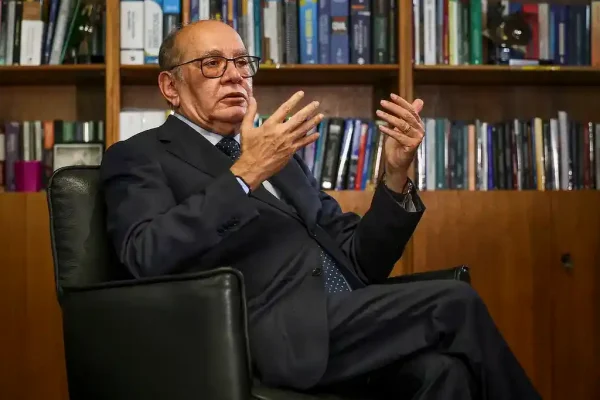O ministro do Supremo Tribunal Federal, Gilmar Mendes, durante entrevista para a Agência Brasil. Foto feita em 12/12/2024