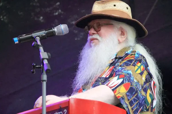 O multi-instrumentista Hermeto Pascoal, durante o Festival de Rudolstadt, Alemanha, em 2016