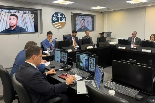 Jogador Bruno Henrique em julgamento no STJD