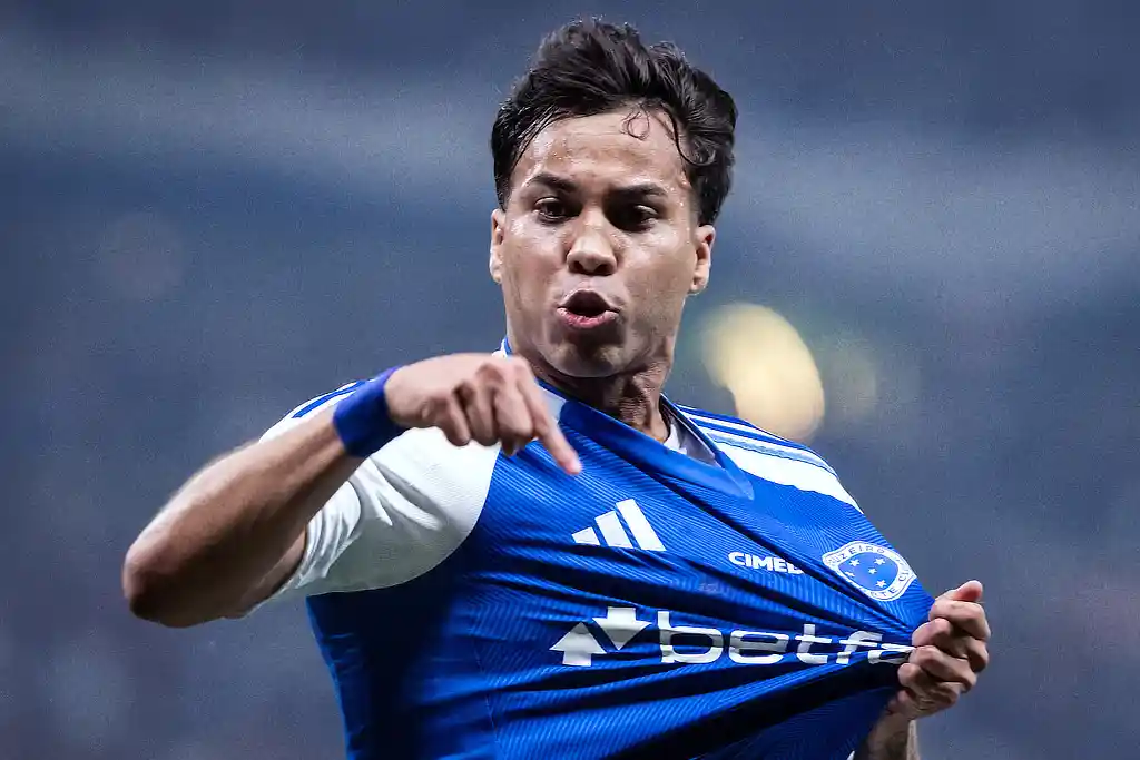Kaio Jorge comemora gol pelo Cruzeiro