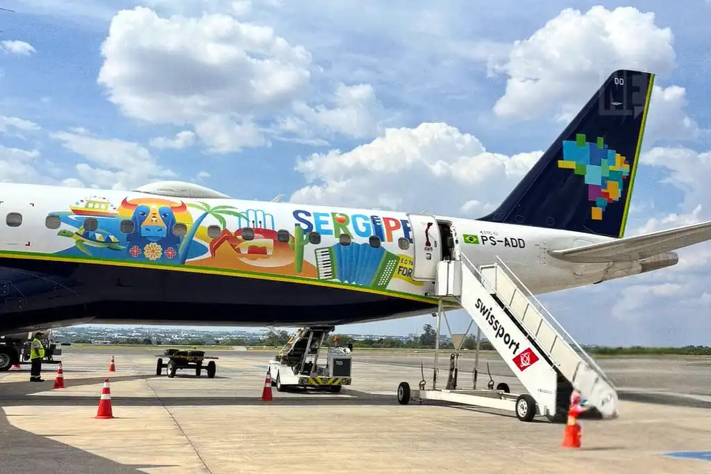 Azul lança avião com temática de Sergipe