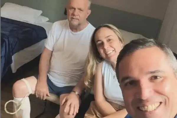 Ex-governador de Sergipe, Belivaldo Chagas, a filha Priscila Felizola e seu marido José Carlos Felizola