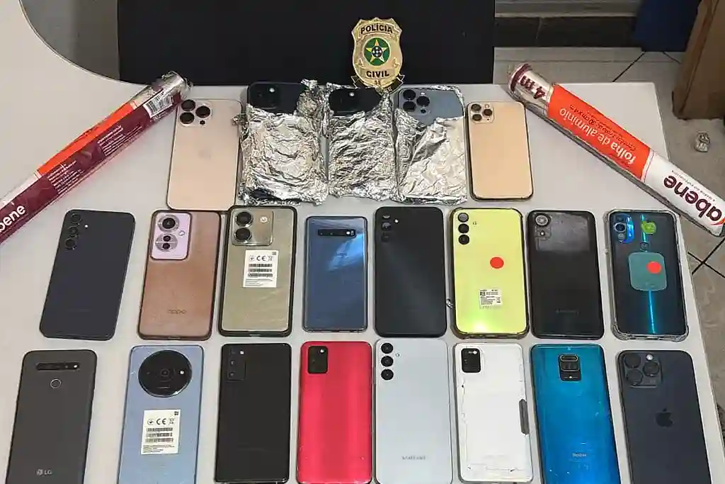 Celulares roubados no Fasc 2025, recuperados pela polícia