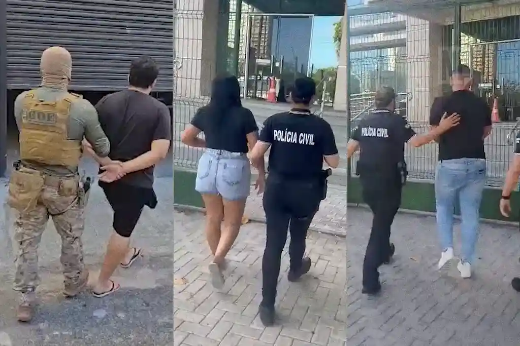 Golpe do falso advogado faz vítimas em 4 estados; na imagem, grupo é preso por policiais