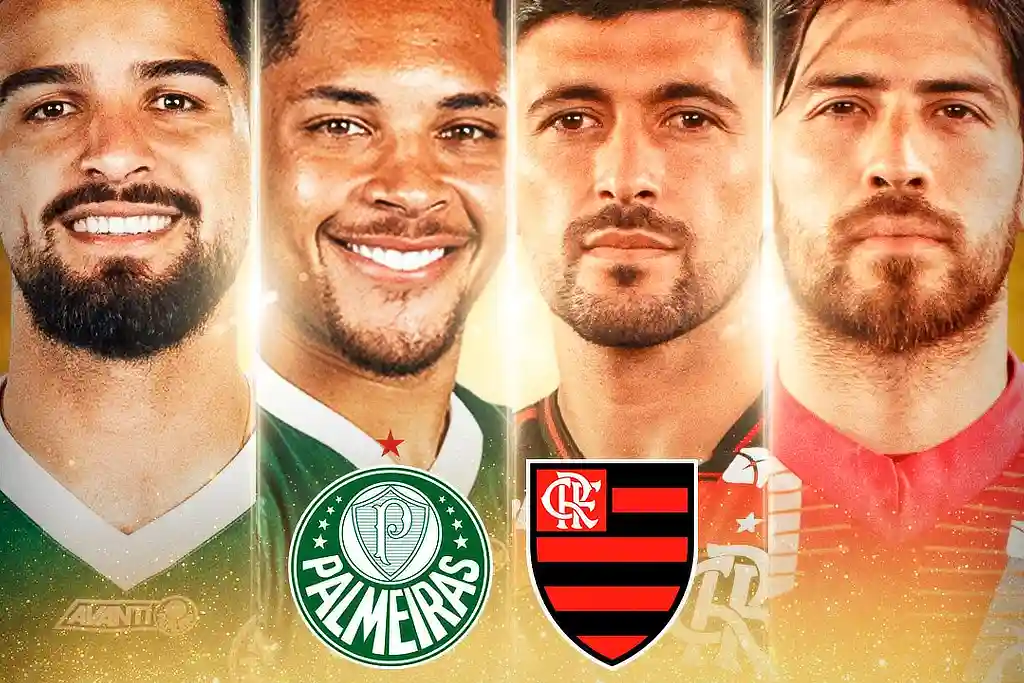 Palmeiras e Flamengo na final da Libertadores 2025