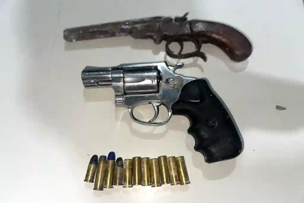 Armas apreendidas do pai que atingiu o próprio filho de 11 anos