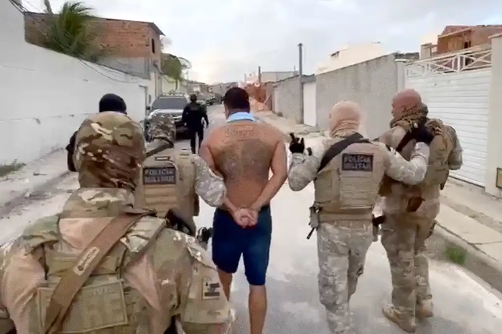 Líder criminoso preso em operação interestadual, durante ação conjunta das forças de segurança de Sergipe e da Bahia