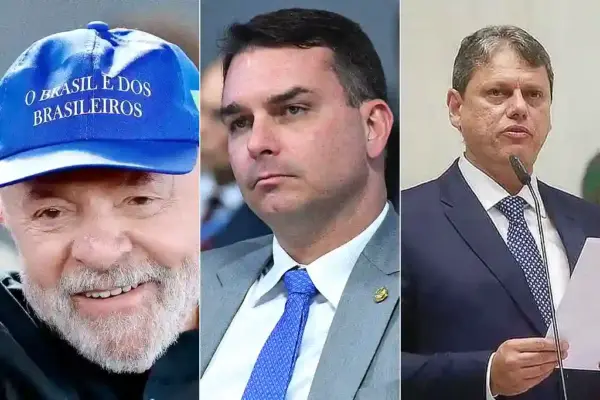 Lula, Flávio Bolsonaro e Tarcísio