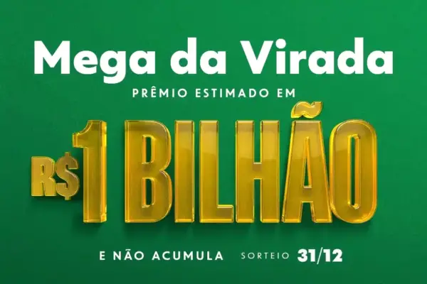 Mega da Virada com prêmio de R$ 1 bi