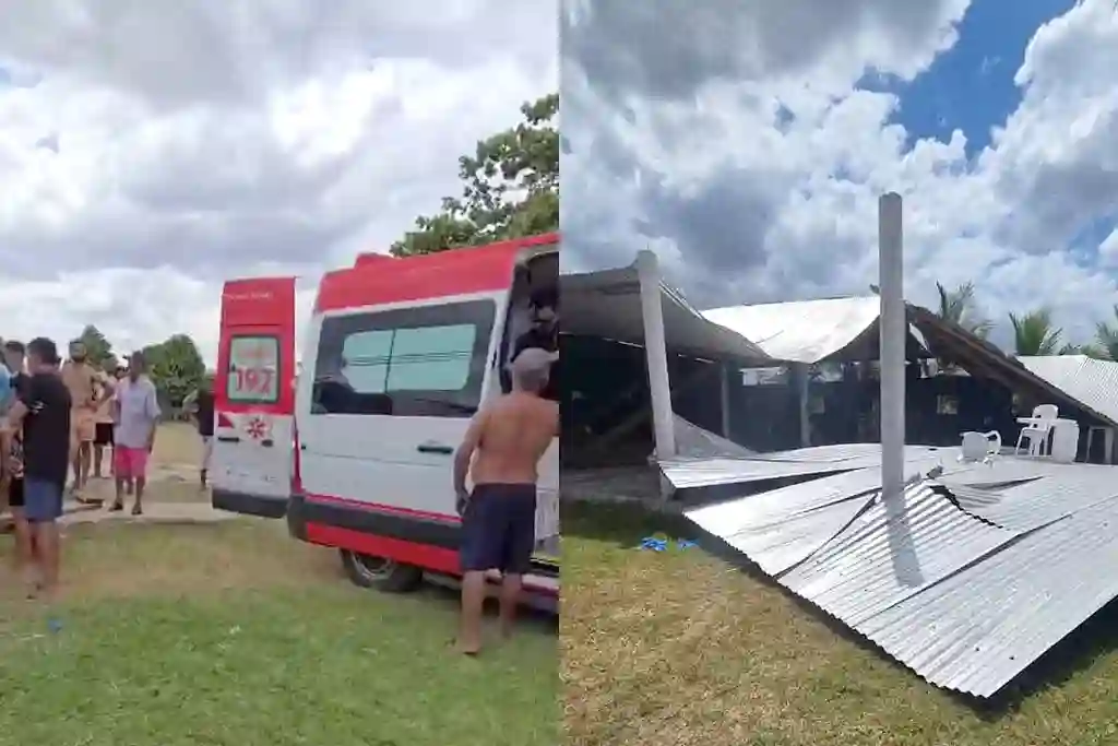 Ventania em balneário de Campo do Brito deixa cinco feridos