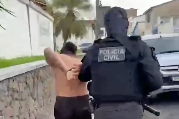 Homem preso duranre a Operação Contenção, em Sergipe, que visa impedir que organizações criminosas se instalem no estado