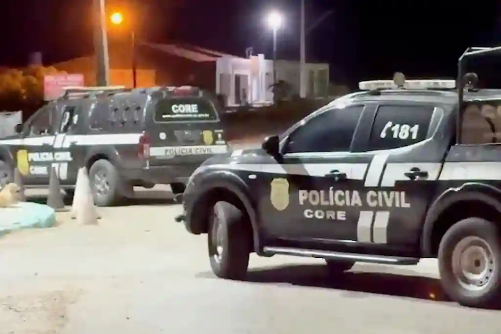 Viaturas do CORE durante operação policial em Sergipe