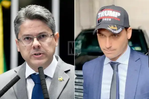 Senador Alessandro Vieira e o ex-deputado Eduardo Bolsonaro
