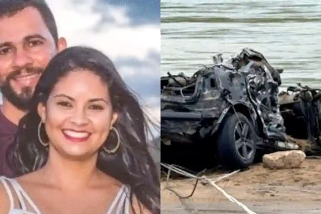 Bombeiros ampliam buscas por homem arrastado por enxurrada 2 Elian Caetano Torres e Solange Lima da Silva, casal teve o carro arrastado por uma enxurrada na rodovia AL-225, entre Piranhas (AL) e Canindé de São Francisco (SE)