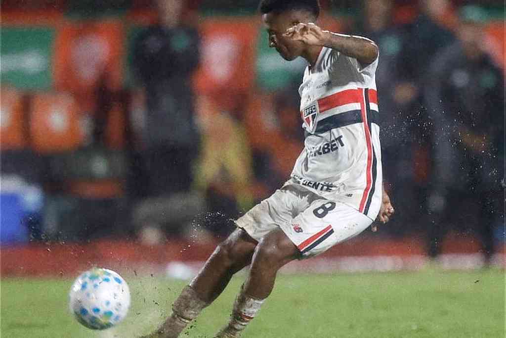 Jogador do São Paulo durante o Brasileirão 2026