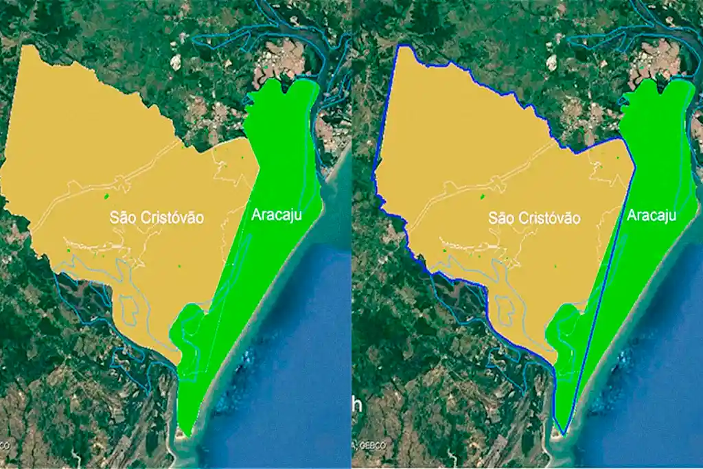 Justiça nega ação de Aracaju sobre limites com São Cristóvão 1 Limites territoriais entre os municípios de São Cristóvão e Aracaju