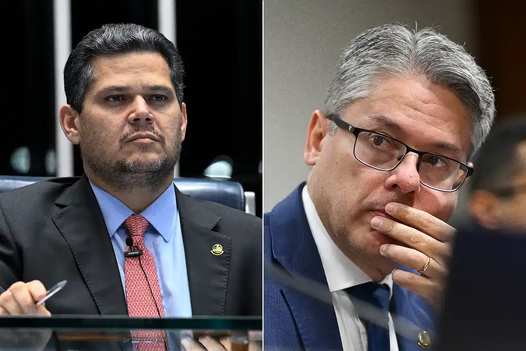 Senadores David Alcolumbre e Alessandro Vieira