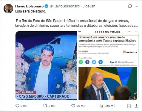 STF investiga Flávio Bolsonaro por calúnia contra Lula
