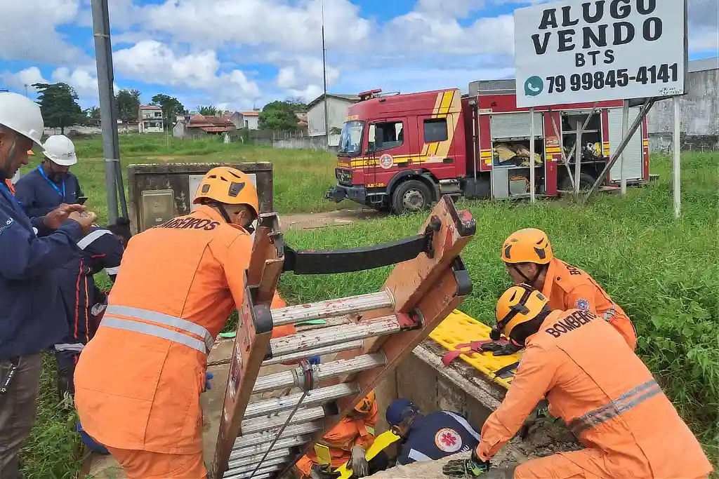 Acidente com funcionários da Iguá Sergipe: dois ficam feridos após laje ceder