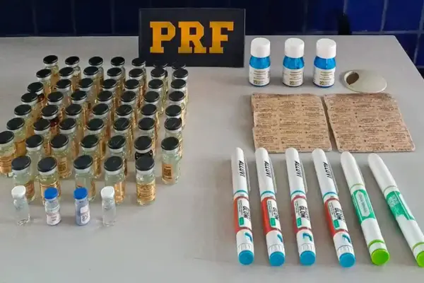 Canetas emagrecedoras e anabolizantes apreendidos pela PRF em Sergipe